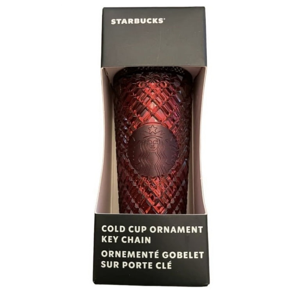 Starbucks Holiday 2022. . Merlot Jeweled Cold cup Keychain & Ornament. BNWT